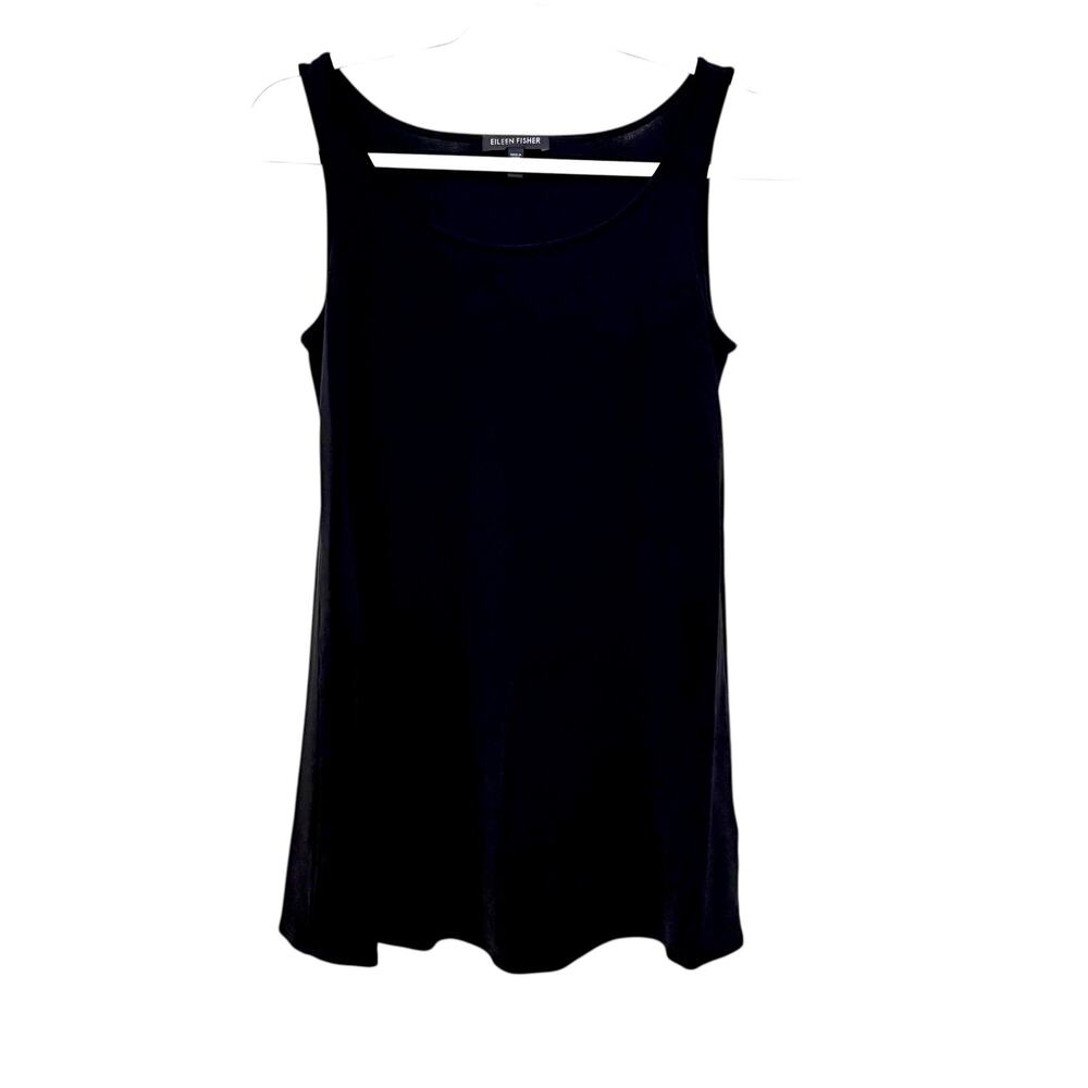 Eileen Fisher Sleeveless Silk Tank Women‎ XS Black Business Office Lightweight